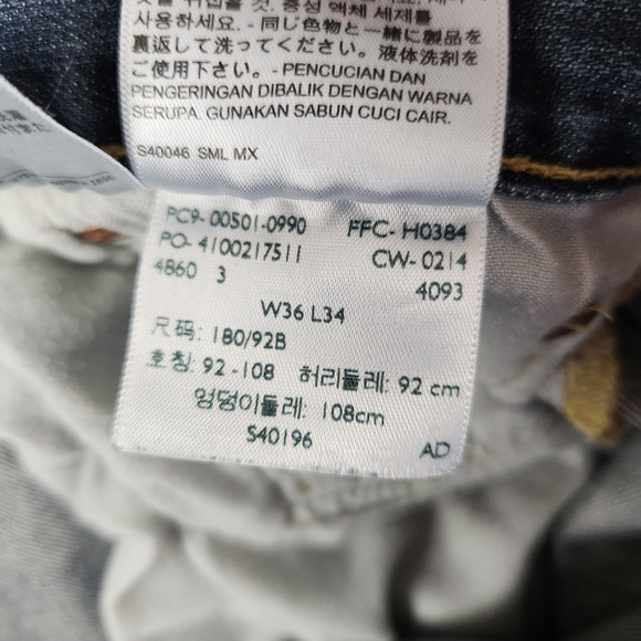 Levi's 501 Original Fit Men's Jeans W35 L32 Button Fly 100% Cotton Medium Wash - Picture 12 of 12